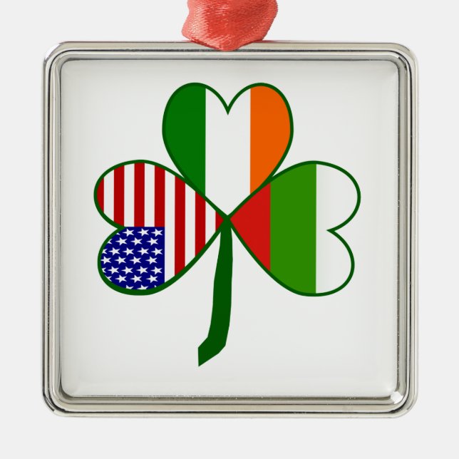 Bulgarian Shamrock Metal Tree Decoration (Front)