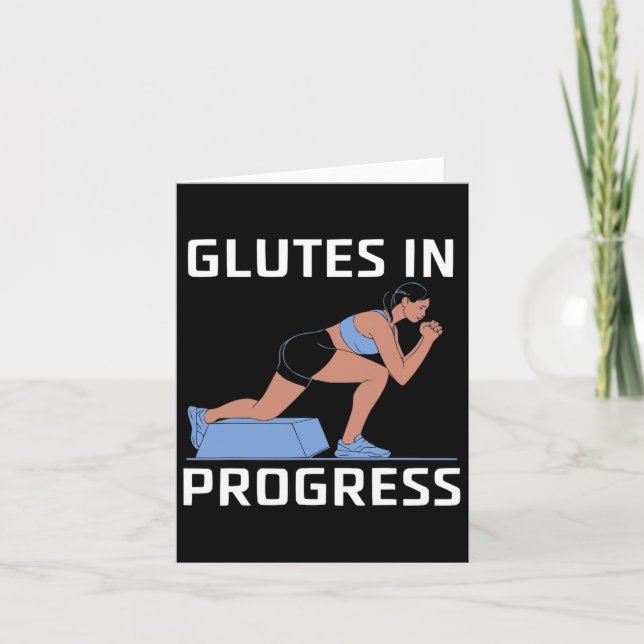 Bulgarian Squat Exercise Bodybuilding Fitness Work Card (Front)