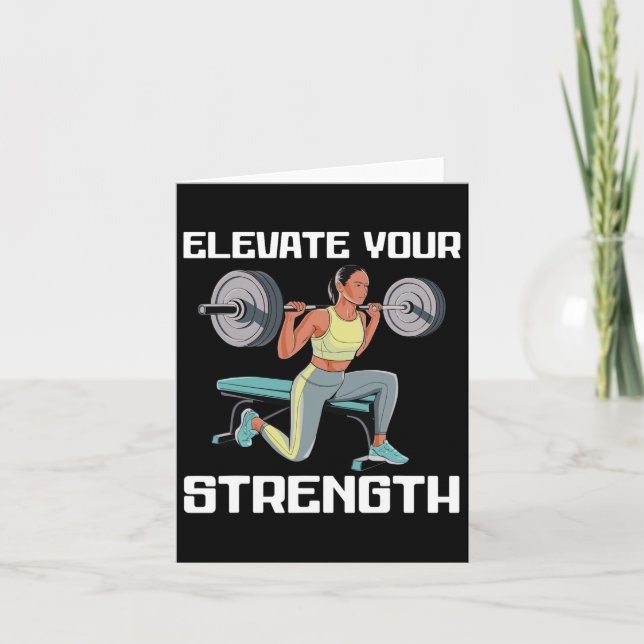 Bulgarian Squat Exercise Bodybuilding Fitness Work Card (Front)