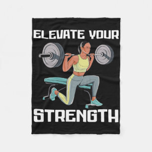 Bulgarian Squat Exercise Bodybuilding Fitness Work Fleece Blanket