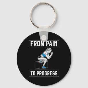 Bulgarian Squat Exercise Bodybuilding Fitness Work Key Ring