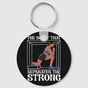 Bulgarian Squat Exercise Bodybuilding Fitness Work Key Ring