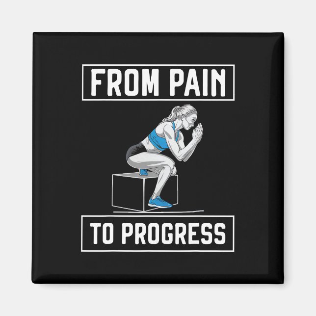 Bulgarian Squat Exercise Bodybuilding Fitness Work Magnet (Front)