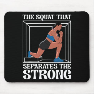 Bulgarian Squat Exercise Bodybuilding Fitness Work Mouse Pad