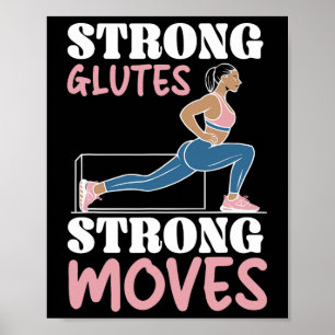 Bulgarian Squat Exercise Bodybuilding Fitness Work Poster