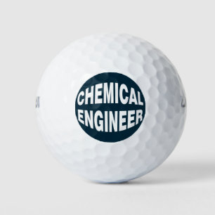 Bulging Black Chemical Engineer Text Golf Balls