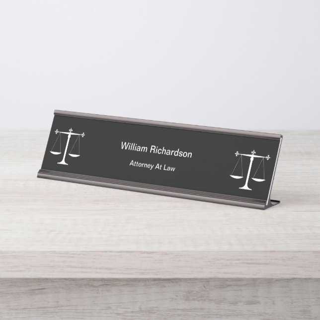 Bulk Attorney Office Modern Desk Name Plates (Front)