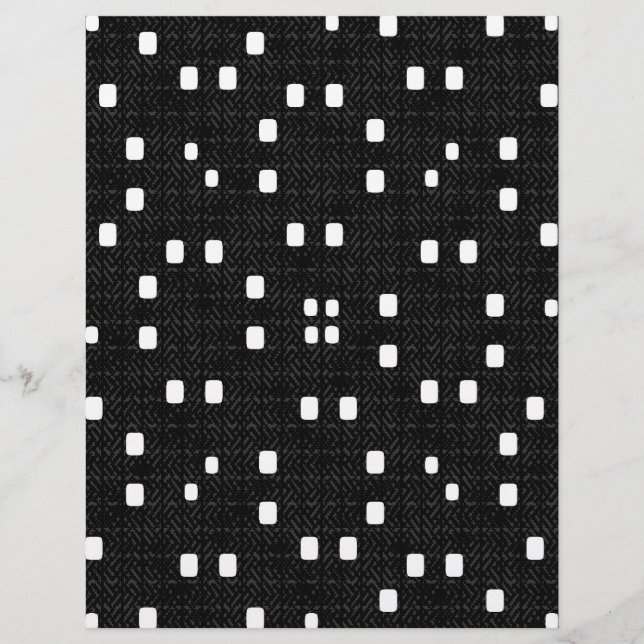 Bulk B&W Textured Minimalism Scrapbook Pages (Front)