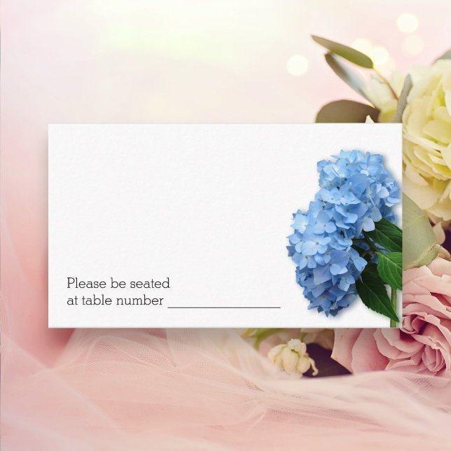 Bulk Blue Floral Wedding Escort Table Number Cards (Creator Uploaded)