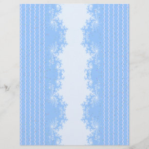 Bulk Christmas Fractal Pastel Blue Scrapbook Paper