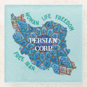 Bulk Christmas Gifts for Employees Free Iran Green Glass Coaster