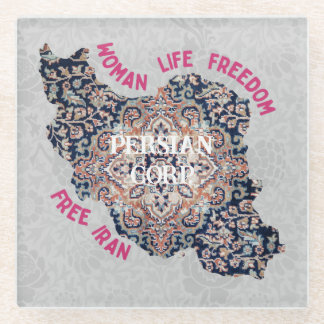 Bulk Christmas Gifts for Employees Free Iran Grey Glass Coaster