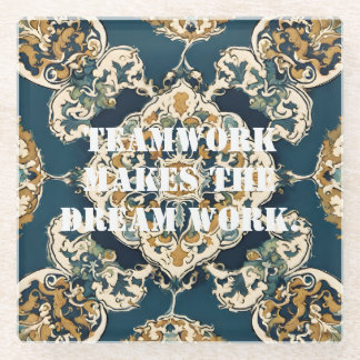 Bulk Christmas Gifts for Employees Persian Tiles Glass Coaster