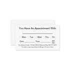 Bulk Office Appointment Reminder Business Cards