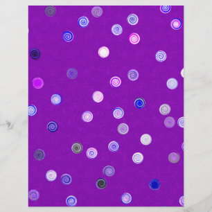 Bulk - Purple Twisty Polka Dot Spiral Scrap Paper