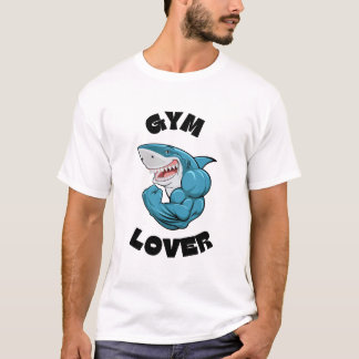 Bulk Shark design Gym T-shirt for gymbros 