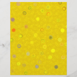 Bulk - Yellow Twisty Polka Dot Spiral Scrap Paper