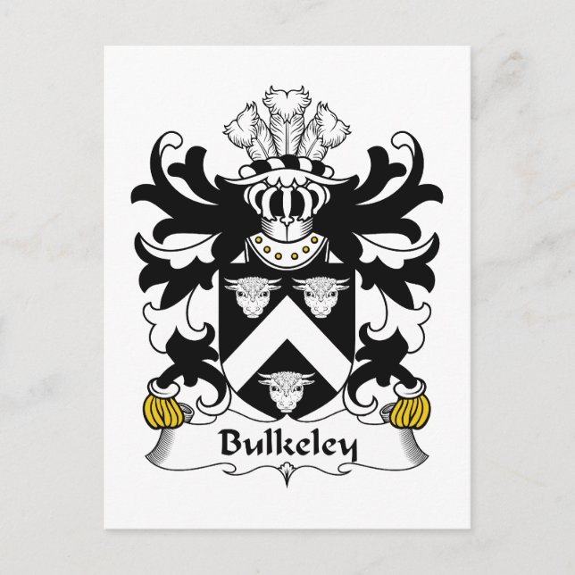 Bulkeley Family Crest Postcard (Front)
