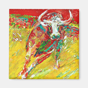 Bull 4 by Natalia KURUCH Magnet