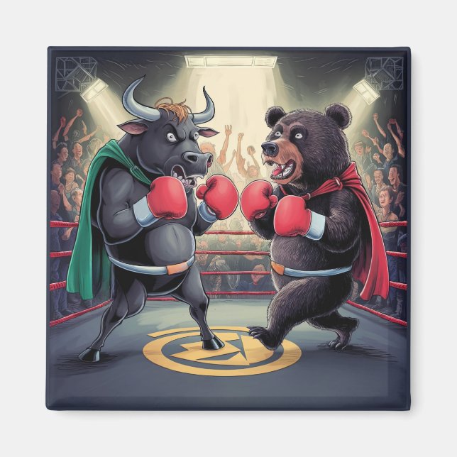 Bull and Bear Magnet (Front)