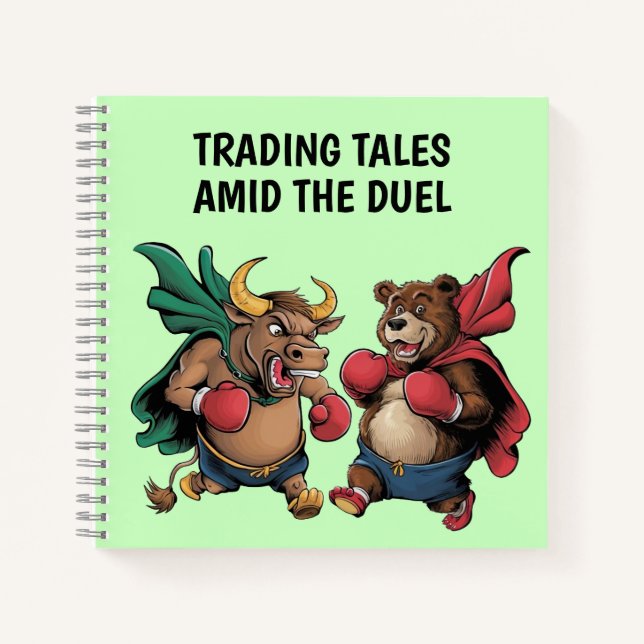 Bull and Bear Personalised Notebook (Front)