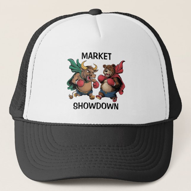 Bull and Bear Personalised Trucker Hat (Front)