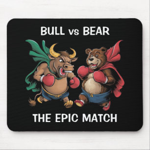 Bull and Bear Personalized Mouse Pad