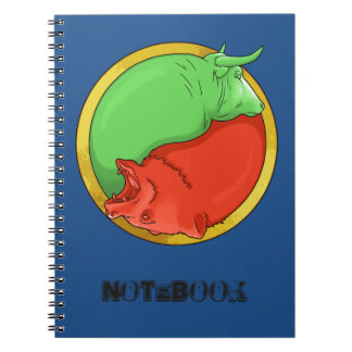 bull and bear spiral notebook