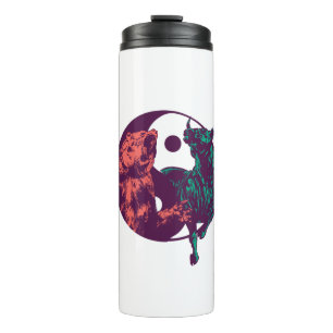 Bull and Bear - Stock Market Thermal Tumbler