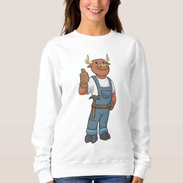 Bull as Handyman with Hammer Sweatshirt (Front)