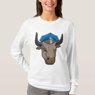 Bull as Police officer Police T-Shirt