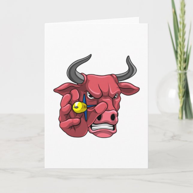 Bull at Darts with Dart Card (Front)