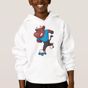Bull at Inline skating with Roller skates
