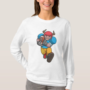 Bull at Sports with Football & Helmet T-Shirt