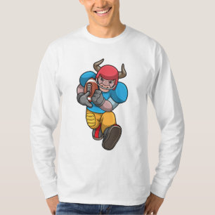Bull at Sports with Football & Helmet T-Shirt