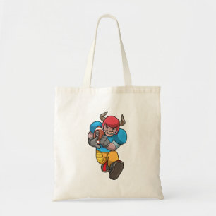 Bull at Sports with Football & Helmet Tote Bag