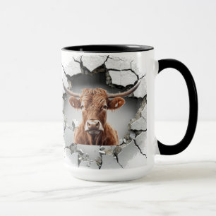 Bull background mug