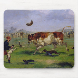 Bull Baiting (oil on paper laid on panel) Mouse Pad