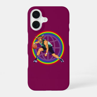 “Bull basketball player in action” iPhone 16 Case