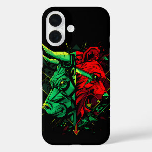 Bull Bear Duel Forces iPhone 16 Case