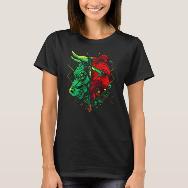 Bull Bear Duel Forces  T-Shirt (Front)