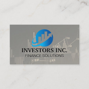Bull Bear   Stock Broker   Financial Logo Business Card