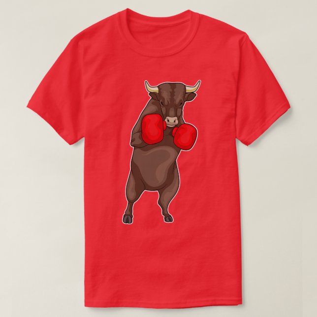 Bull Boxer Boxing gloves T-Shirt (Design Front)