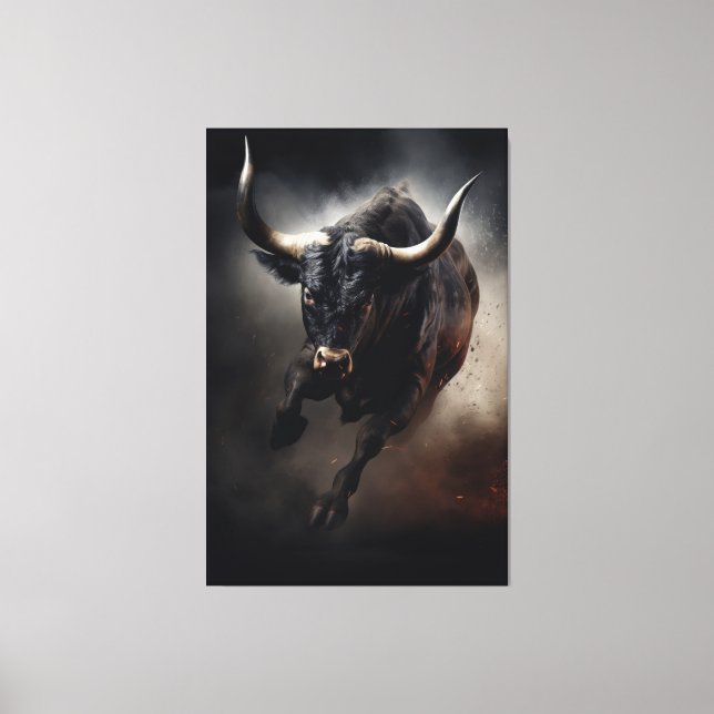 Bull Canvas Art (Front)