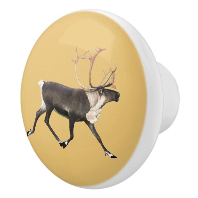 Bull Caribou Ceramic Knob (Right)
