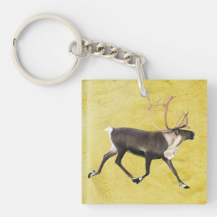 Bull Caribou Key Ring
