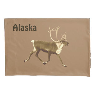 Bull Caribou - Sepia Pillowcase