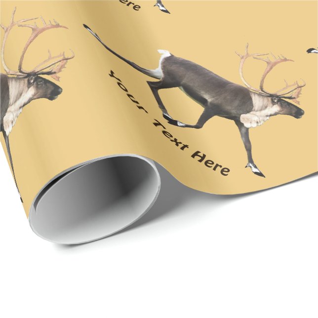 Bull Caribou Wrapping Paper (Roll Corner)