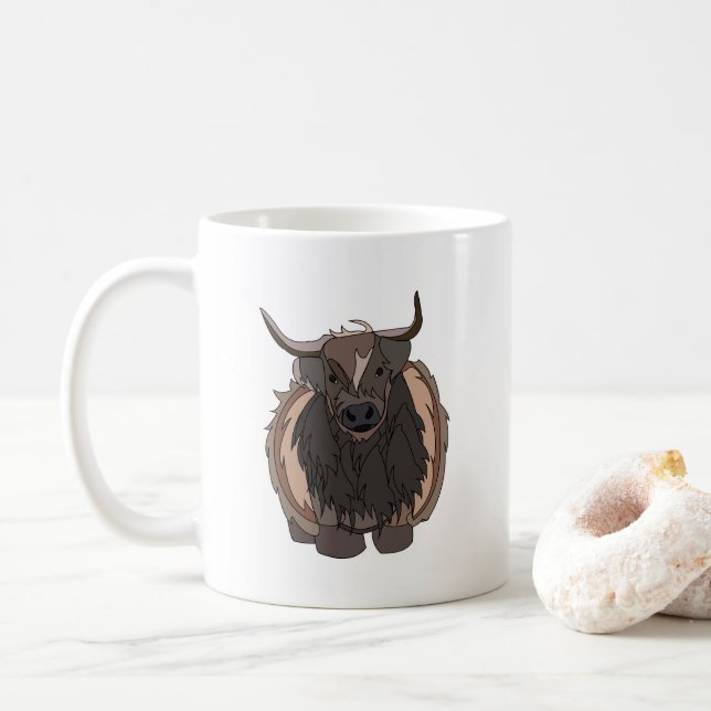 Bull Cattle Bull Coffee Mug (With Donut)