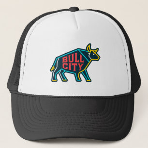 Bull City Neon Bull – Modern Durham North Carolina Trucker Hat